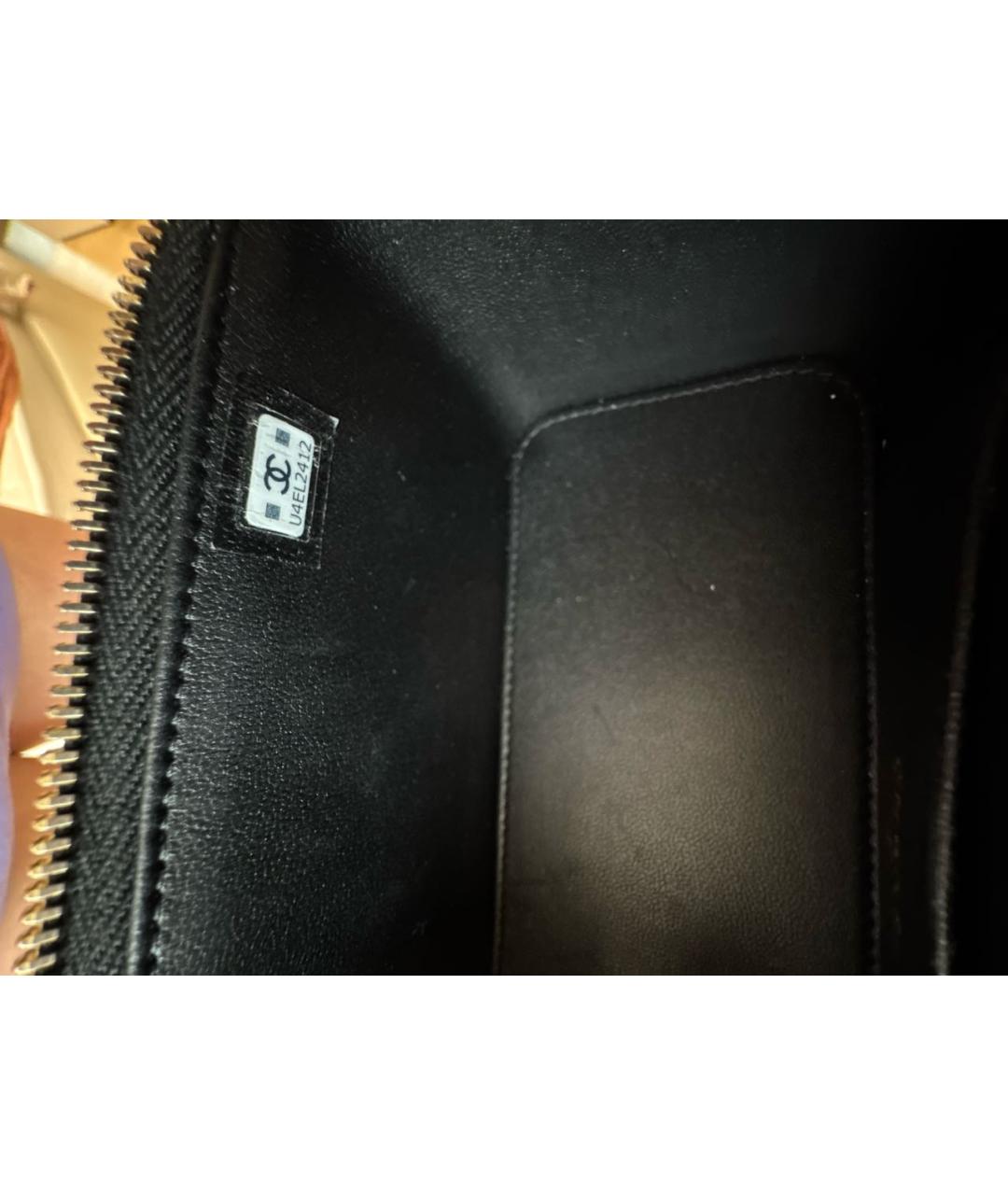 CHANEL Черная кожаная сумка через плечо, фото 6