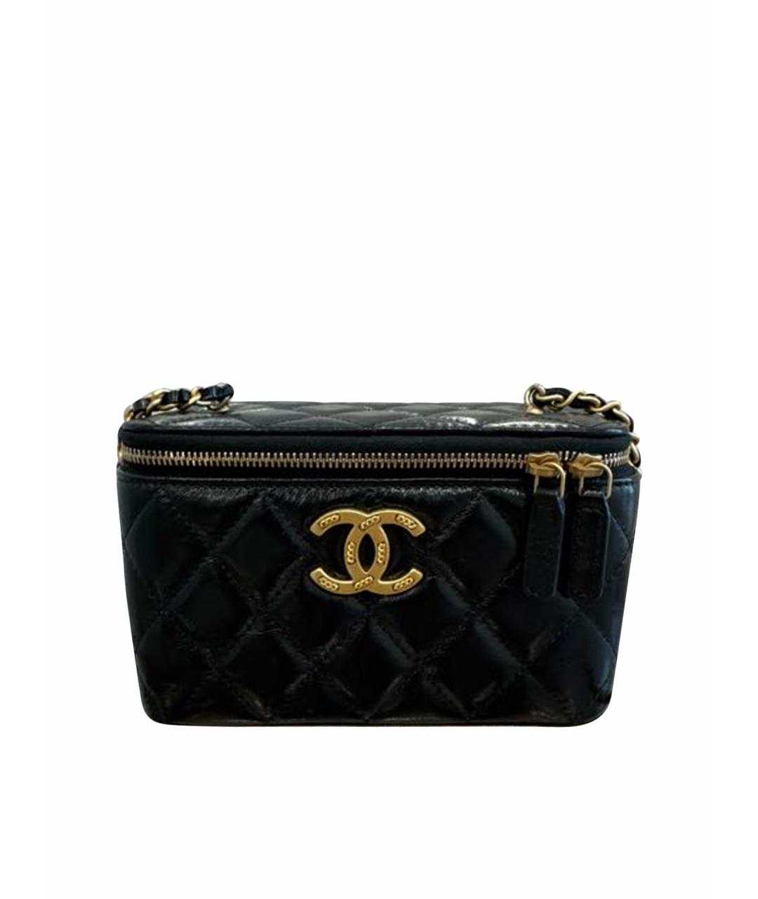 CHANEL Черная кожаная сумка через плечо, фото 1