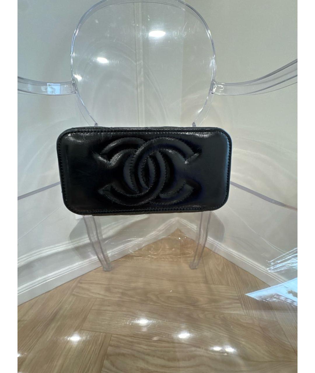 CHANEL Черная кожаная сумка через плечо, фото 2