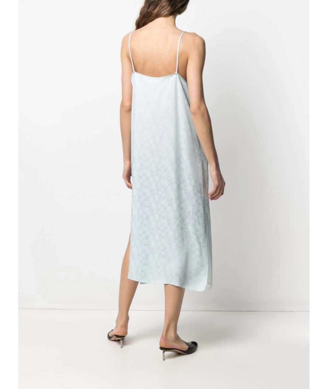 PALM ANGELS Голубое вискозное повседневное платье, фото 3