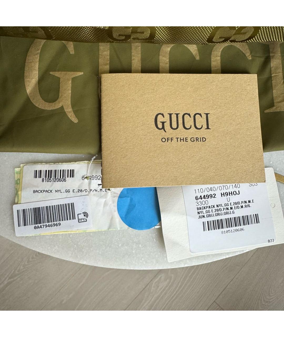 GUCCI Хаки рюкзак, фото 6