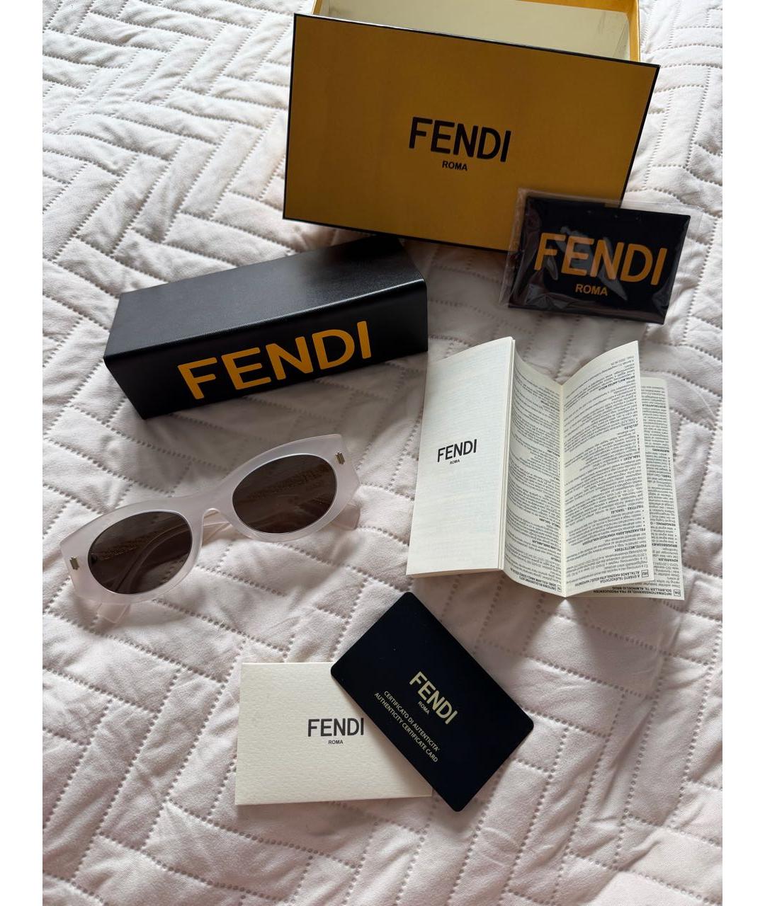 FENDI Пластиковые солнцезащитные очки, фото 4