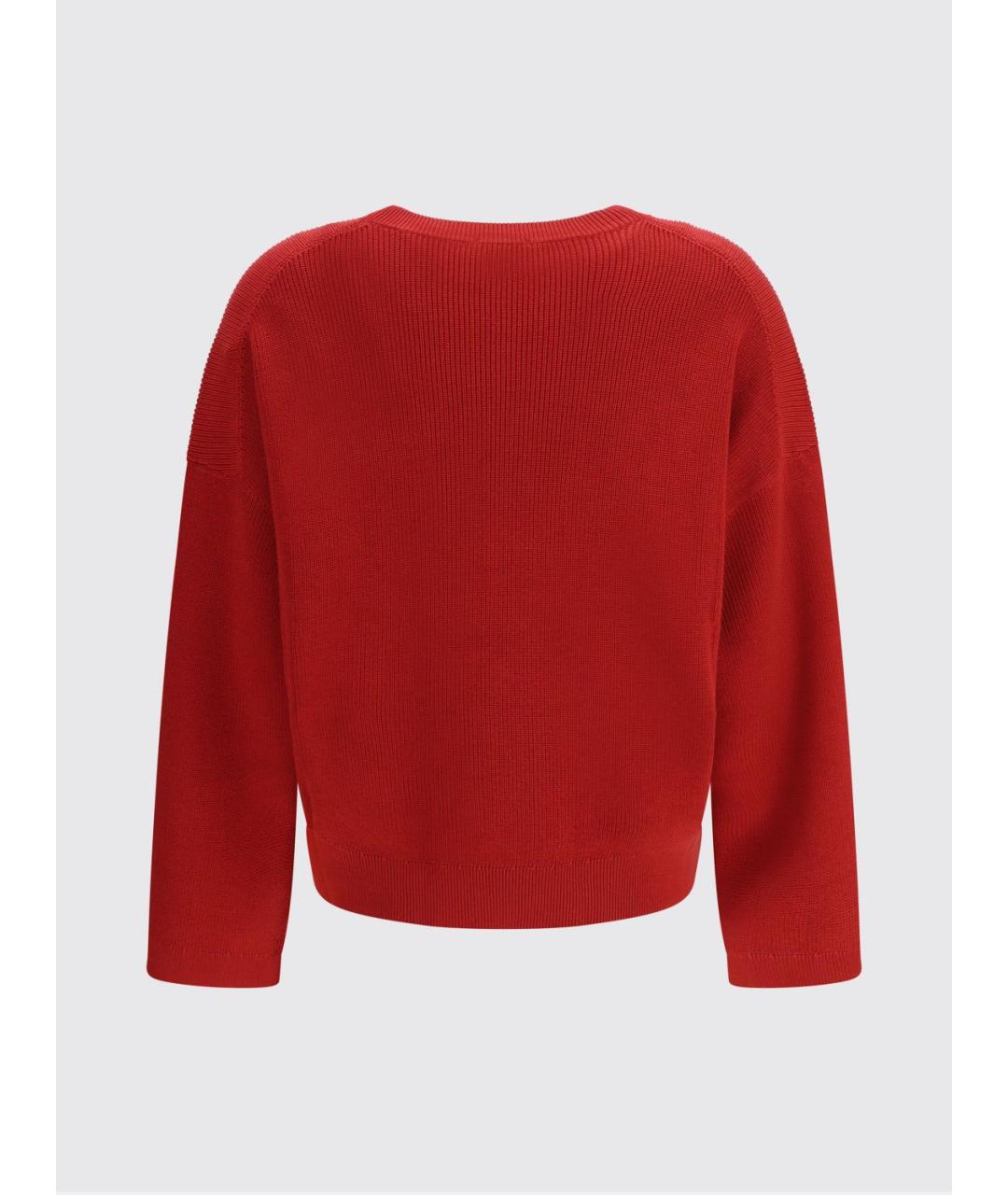 BRUNELLO CUCINELLI Красный хлопковый джемпер / свитер, фото 3