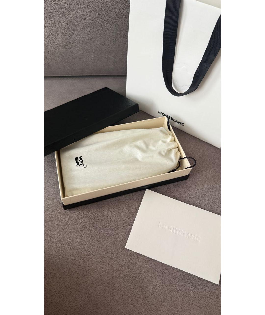 MONTBLANC Зеленый кожаный кошелек, фото 5