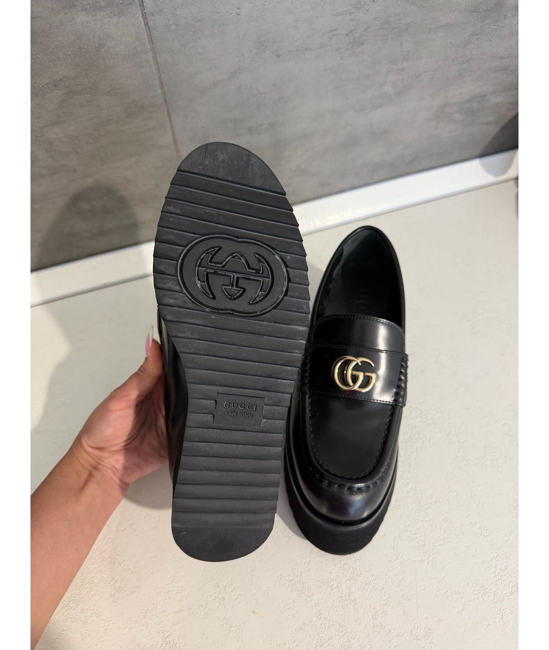 GUCCI Черные кожаные лоферы, фото 3