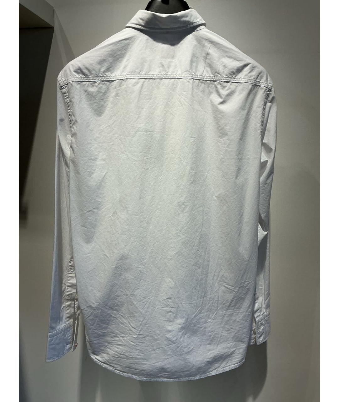 HUGO BOSS Белая хлопковая кэжуал рубашка, фото 3