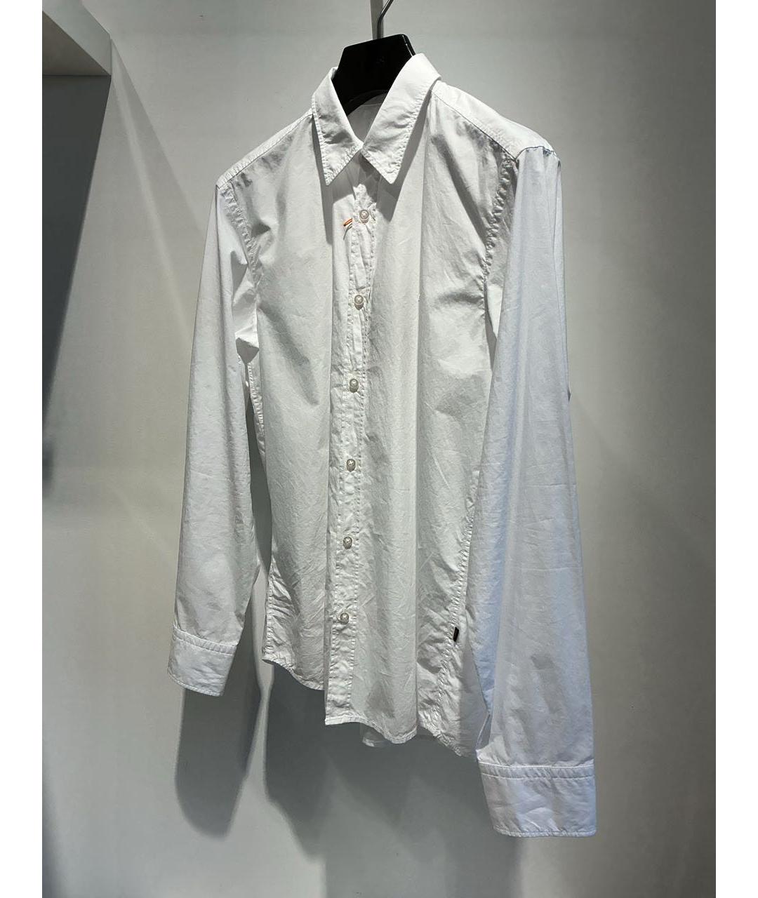 HUGO BOSS Белая хлопковая кэжуал рубашка, фото 2