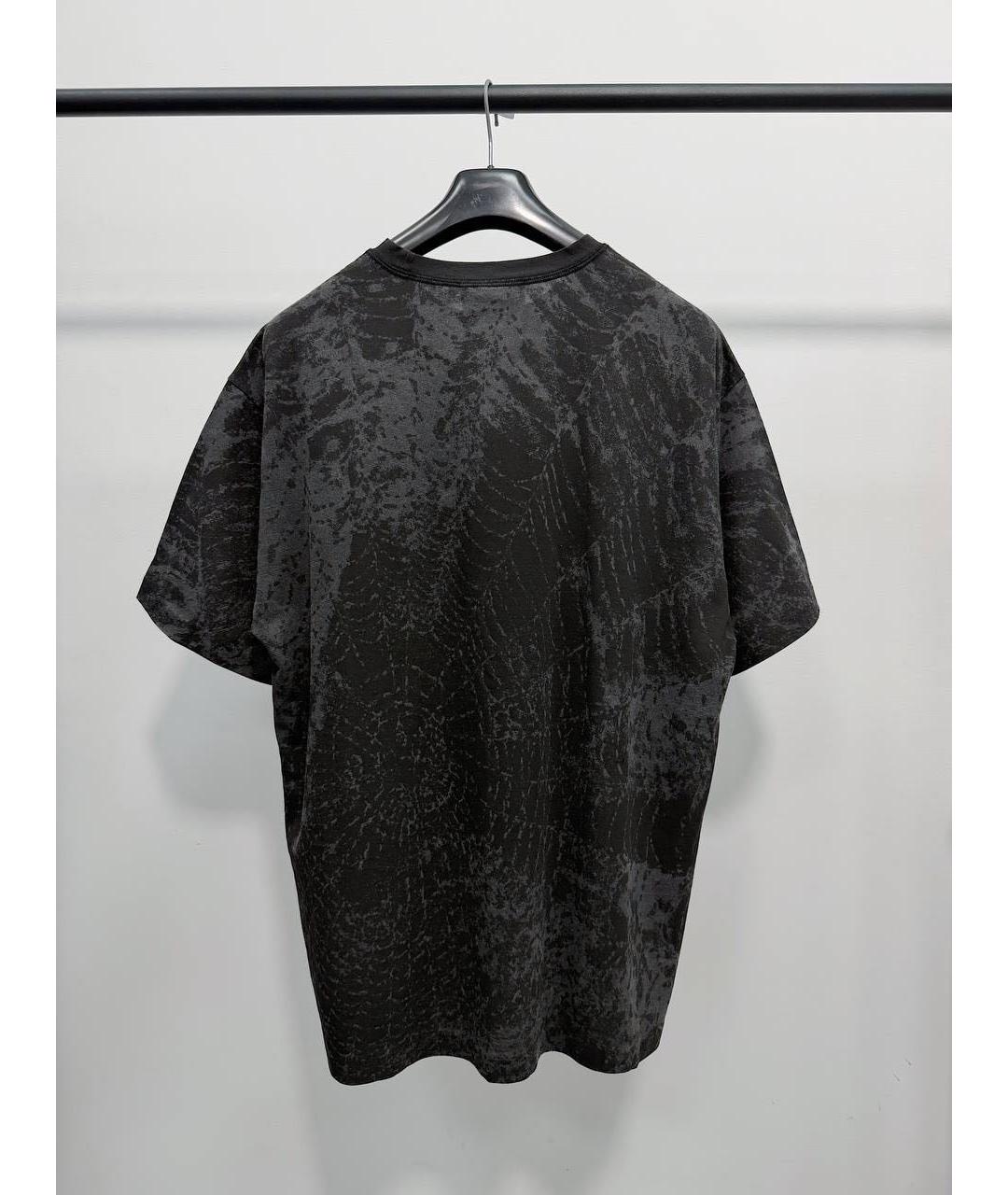 STONE ISLAND Антрацитовая хлопковая футболка, фото 4