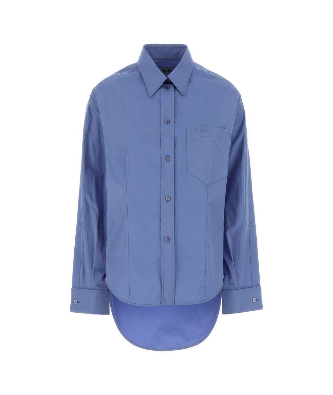BALENCIAGA Голубая хлопковая рубашка, фото 1