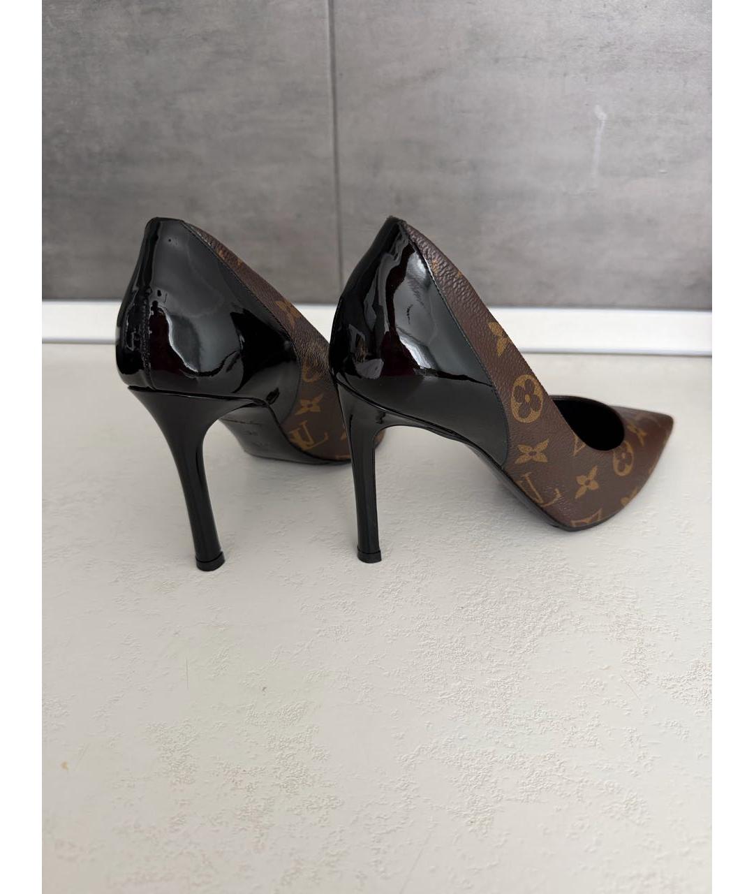 LOUIS VUITTON Коричневые кожаные туфли, фото 4