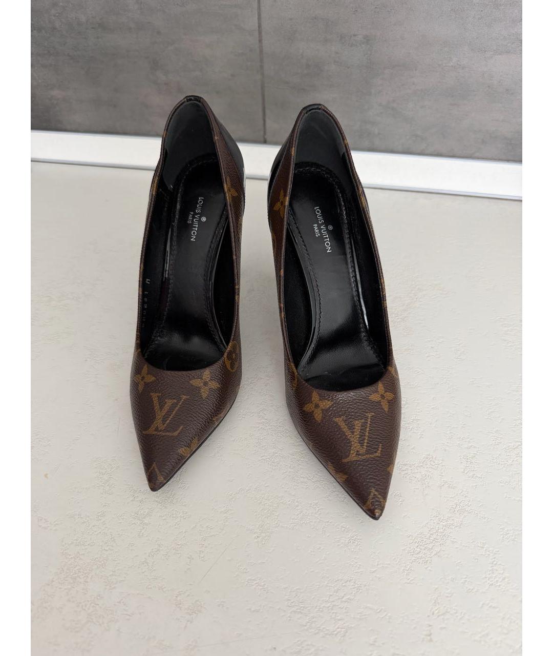 LOUIS VUITTON Коричневые кожаные туфли, фото 2