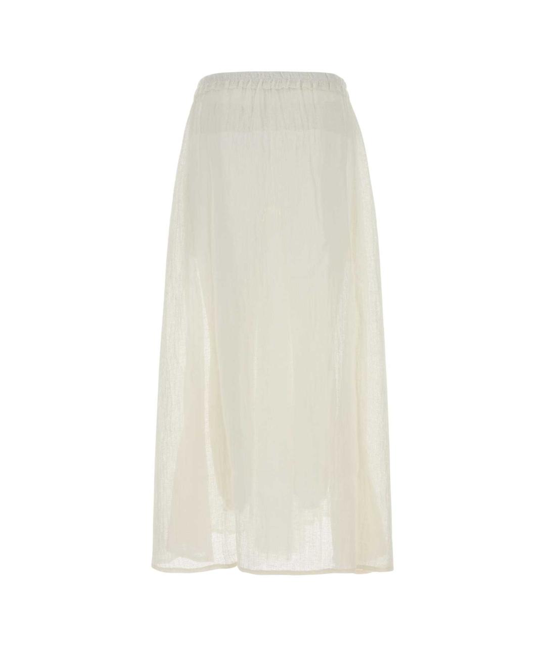 LE KASHA Белая льняная юбка миди, фото 2
