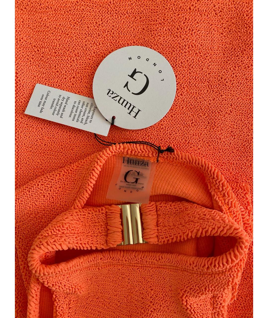 HUNZA G Оранжевое синтетическое повседневное платье, фото 6