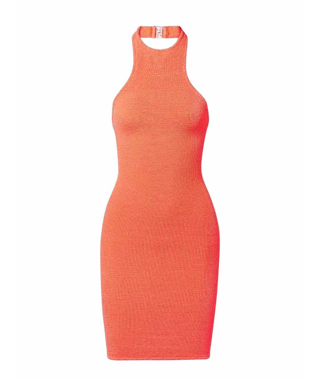 HUNZA G Оранжевое синтетическое повседневное платье, фото 1