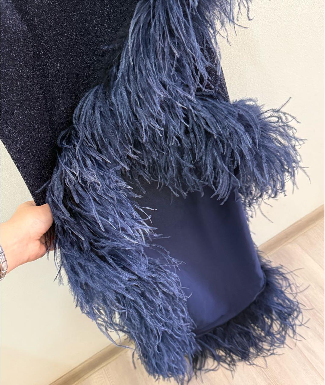 OSEREE Темно-синее полиамидовое коктейльное платье, фото 2