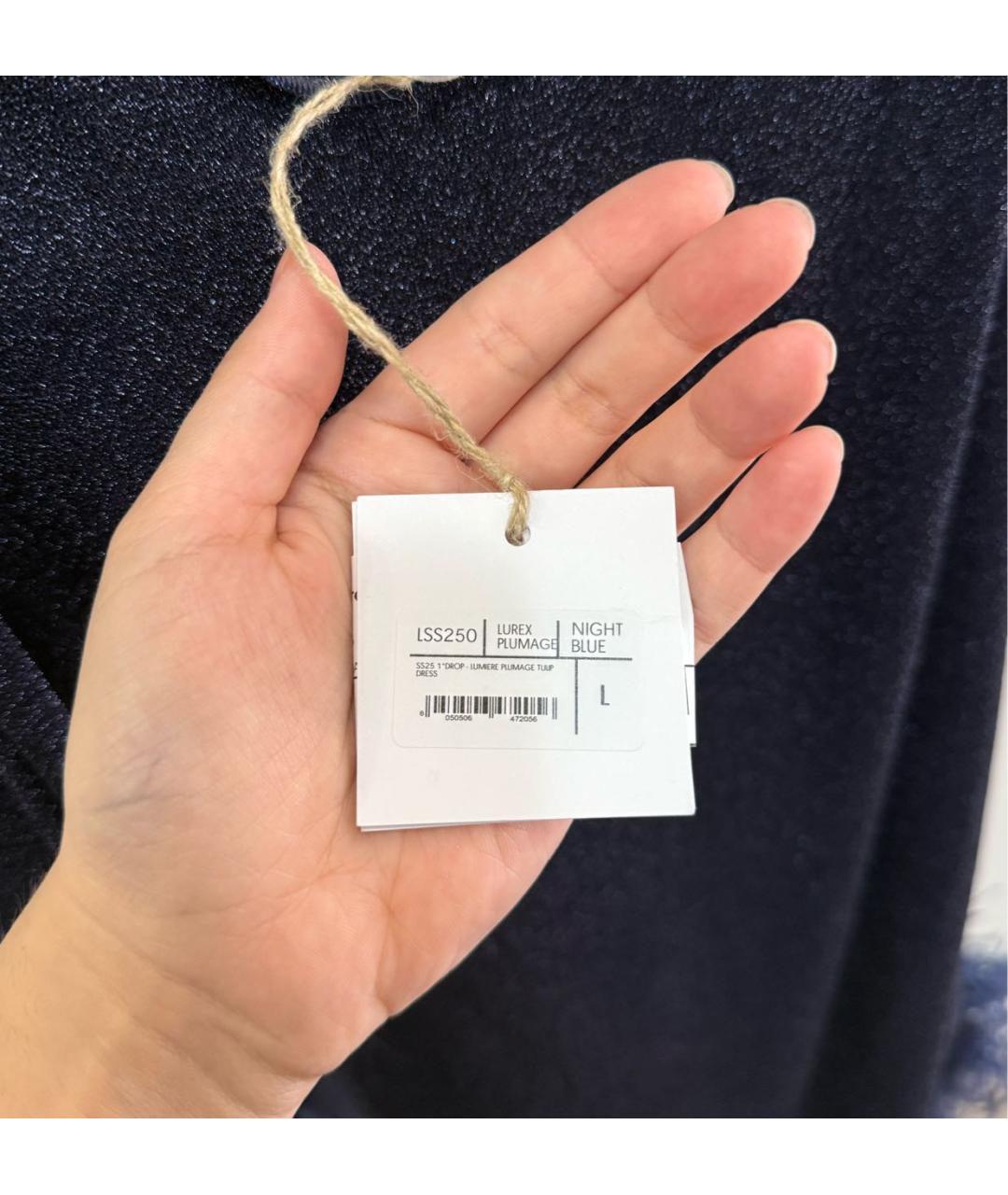 OSEREE Темно-синее полиамидовое коктейльное платье, фото 4