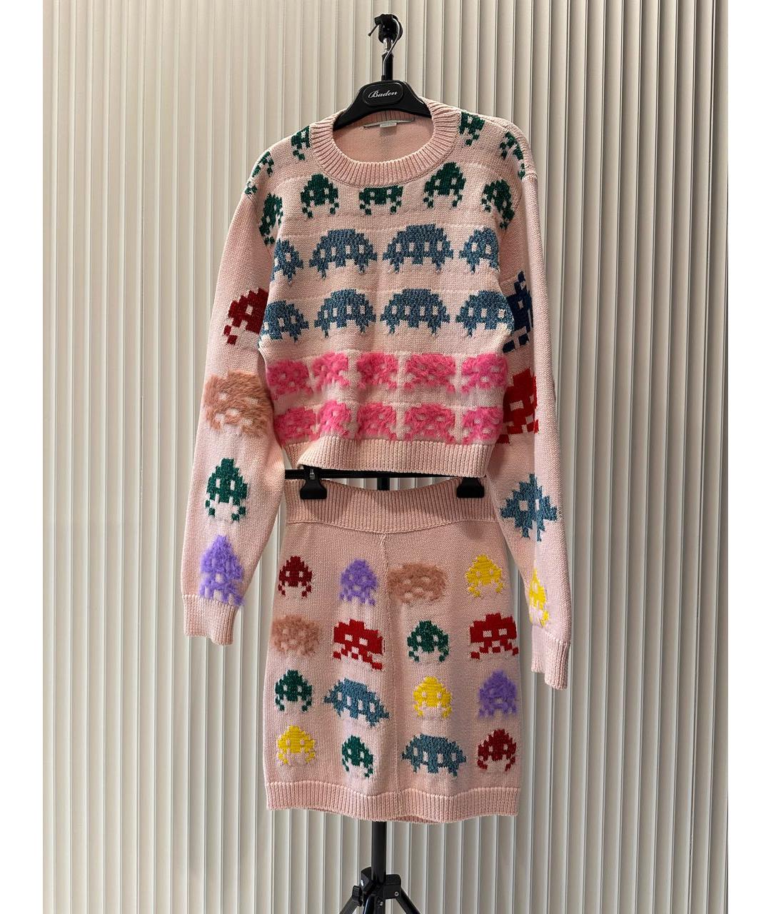 STELLA MCCARTNEY Розовый шерстяной костюм с юбками, фото 5