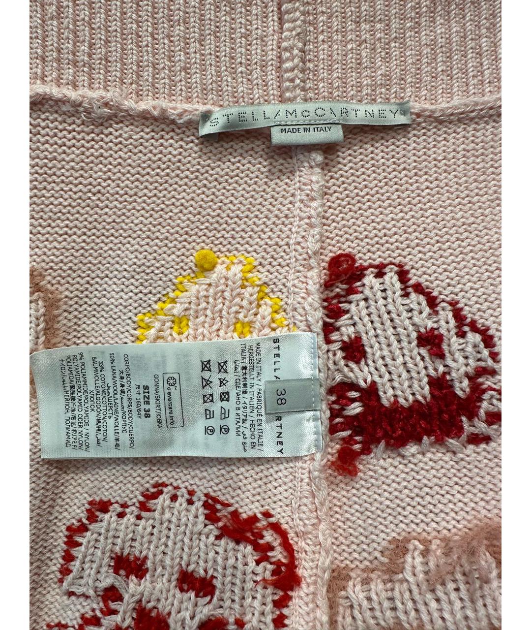 STELLA MCCARTNEY Розовый шерстяной костюм с юбками, фото 3