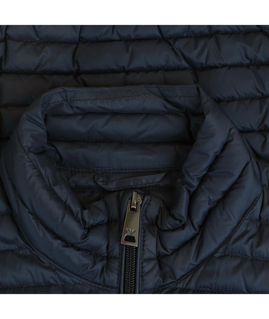 EMPORIO ARMANI Темно-синий полиамидовый жилет, фото 3