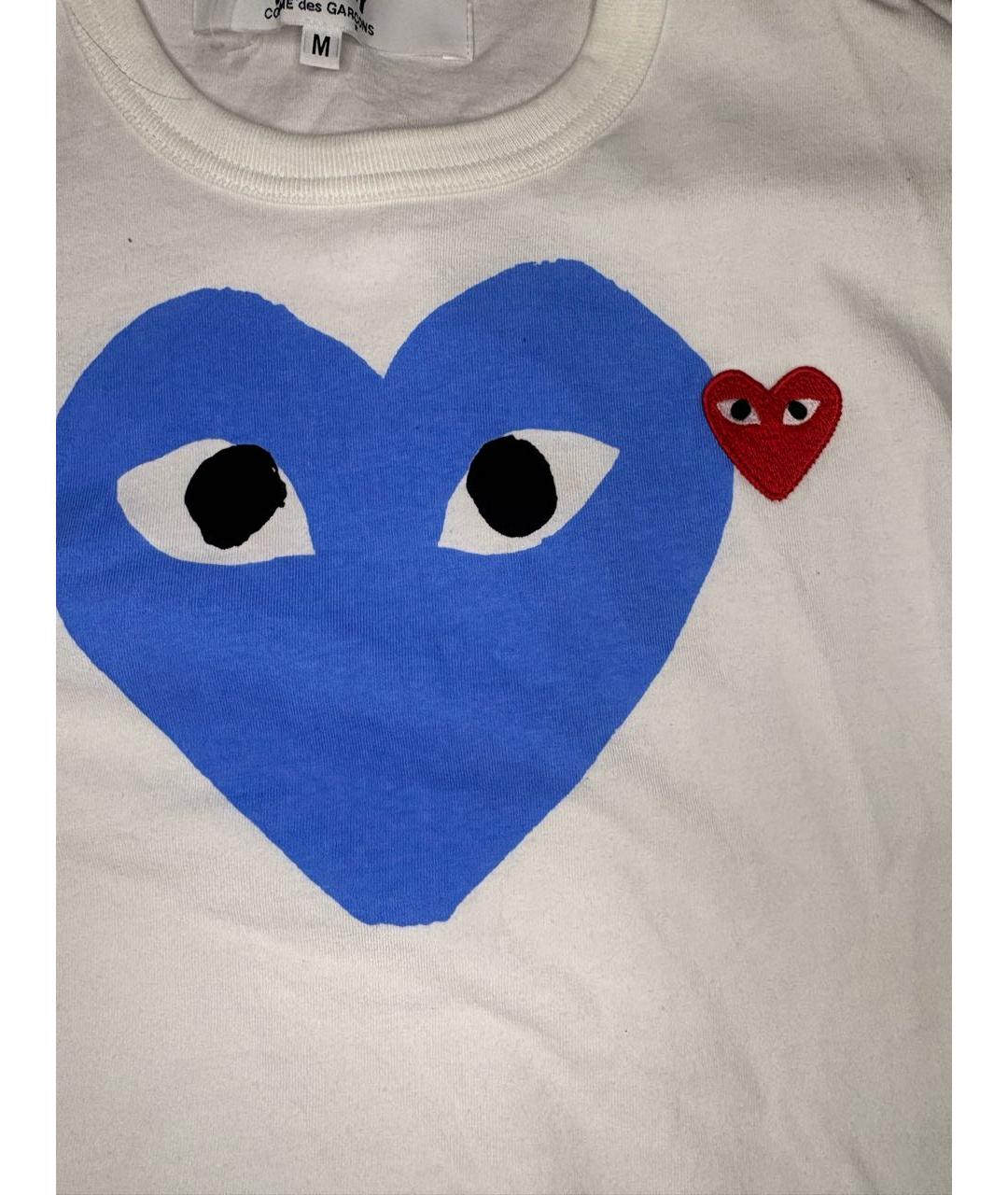 COMME DES GARÇONS Белая хлопковая футболка, фото 4