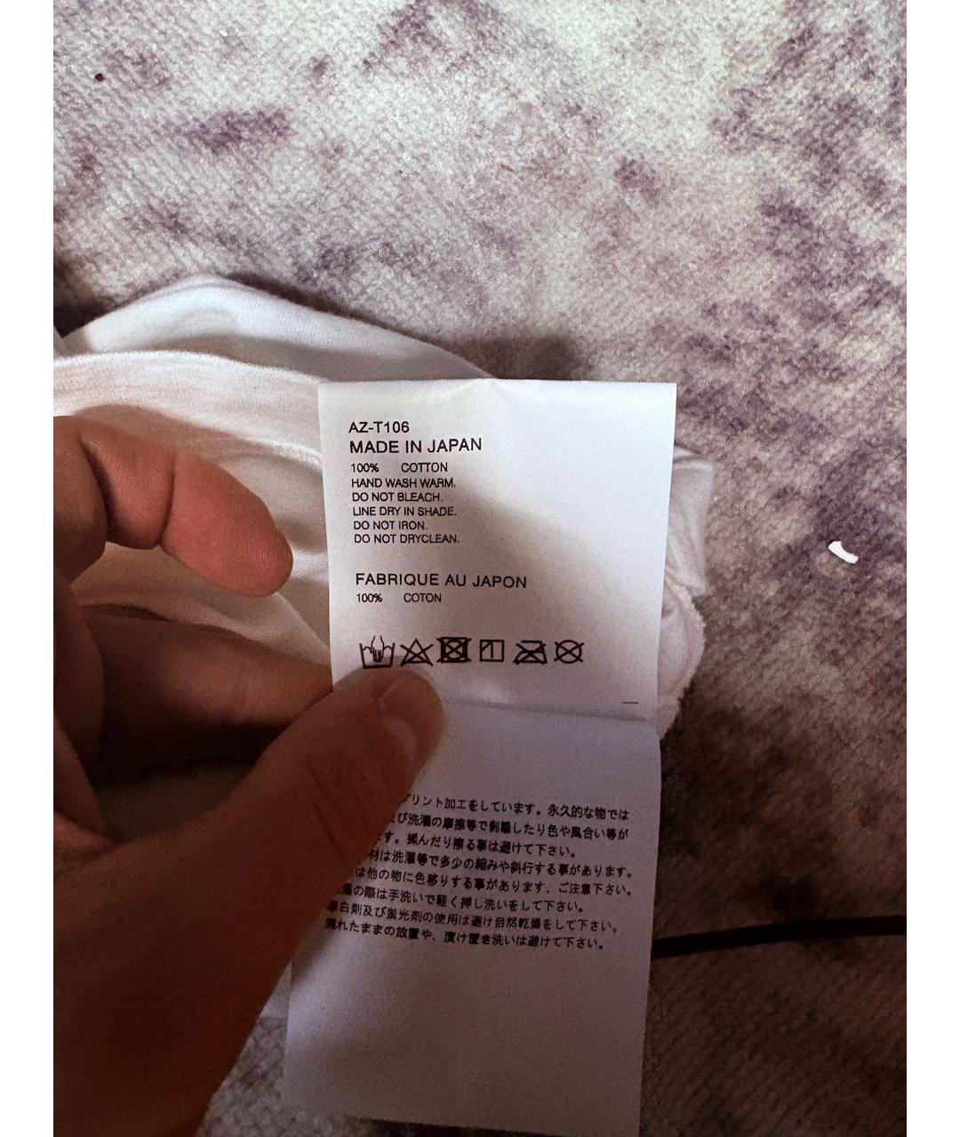 COMME DES GARÇONS Белая хлопковая футболка, фото 5