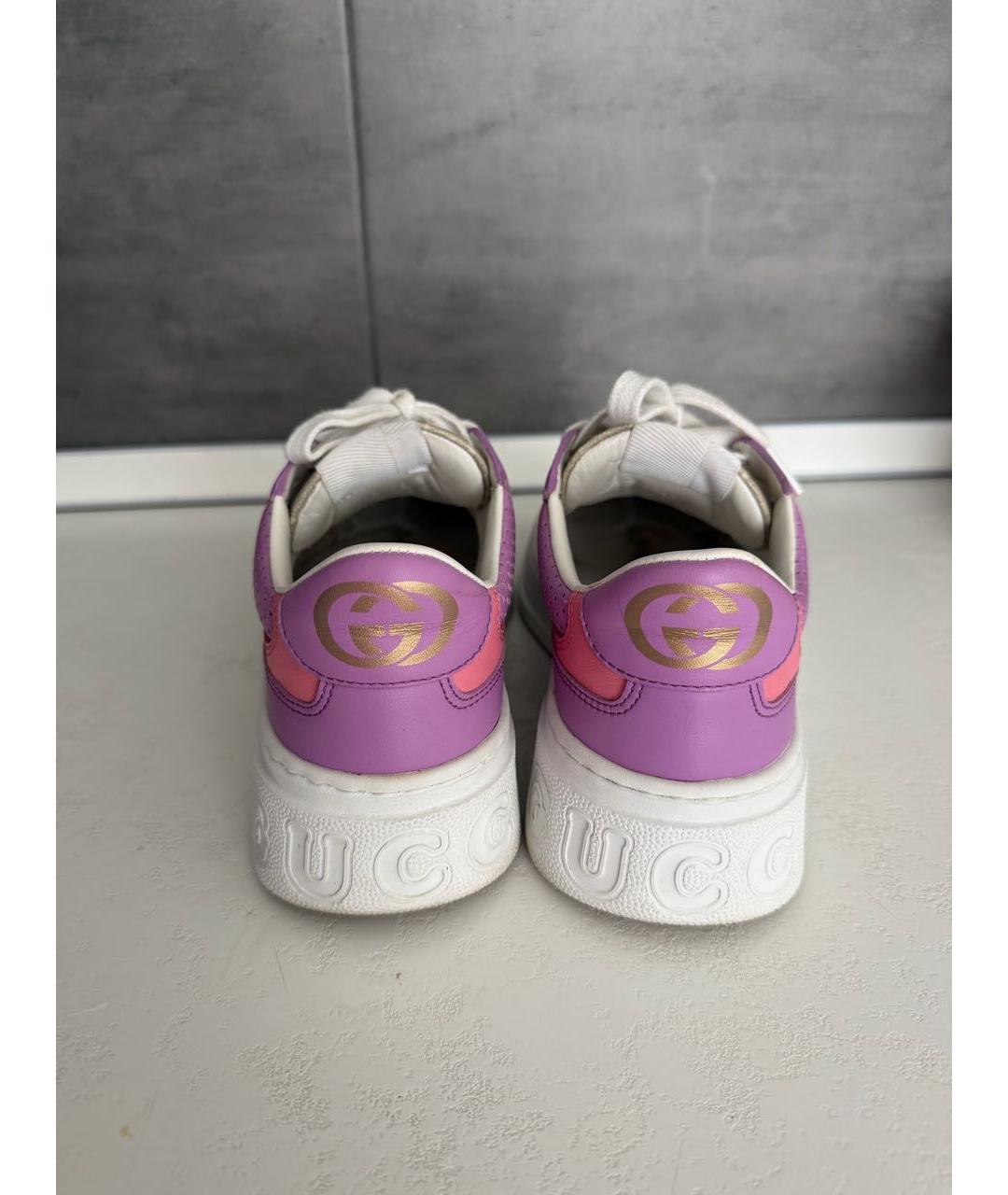 GUCCI Мульти кожаные кеды, фото 3