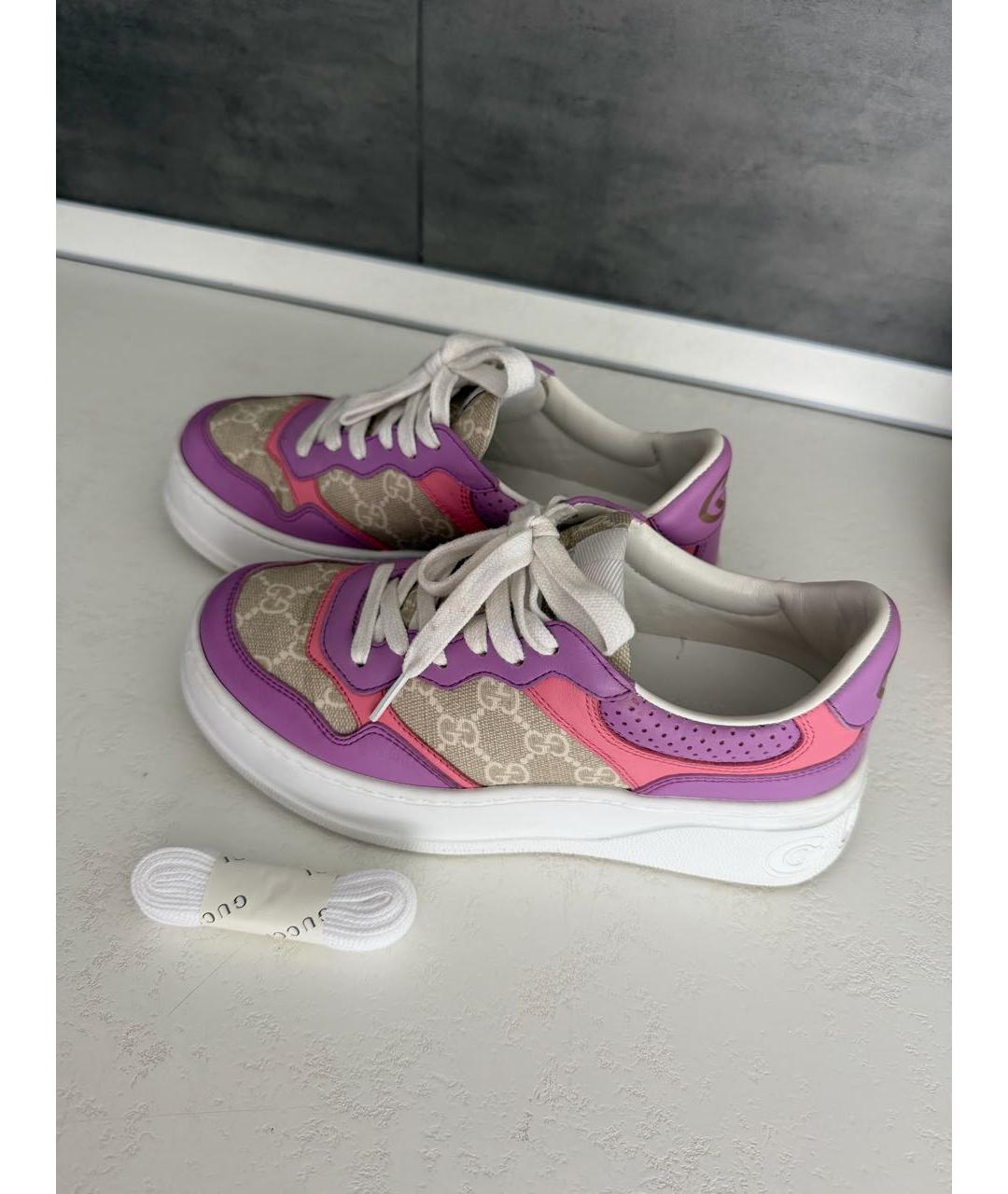 GUCCI Мульти кожаные кеды, фото 4