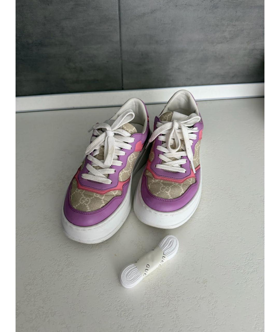 GUCCI Мульти кожаные кеды, фото 2