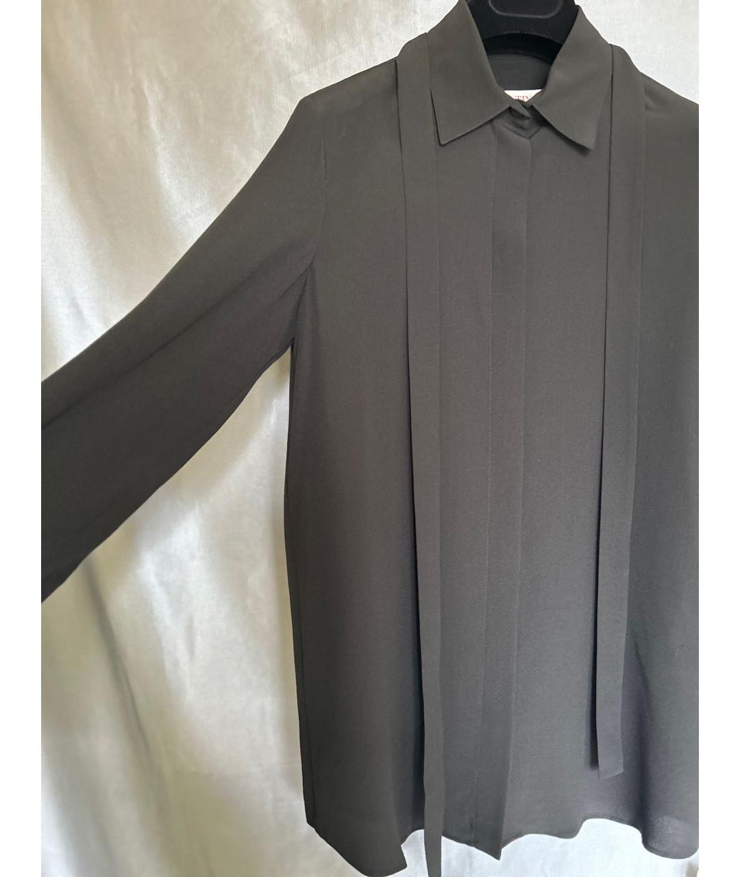 VALENTINO Черная шелковая блузы, фото 3