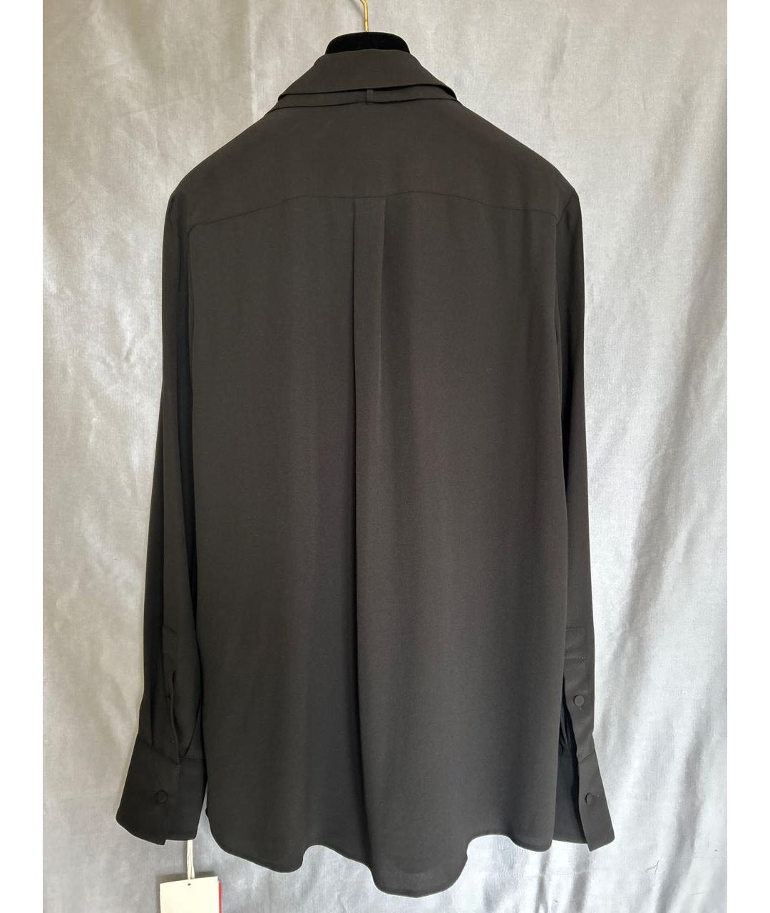 VALENTINO Черная шелковая блузы, фото 2