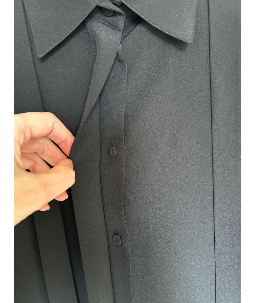 VALENTINO Черная шелковая блузы, фото 4