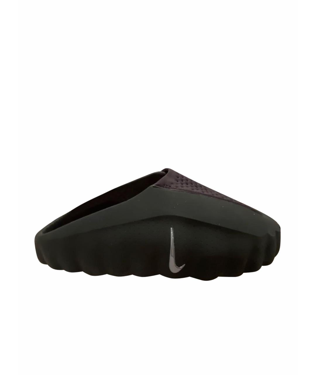 NIKE Черные резиновые шлепанцы, фото 1