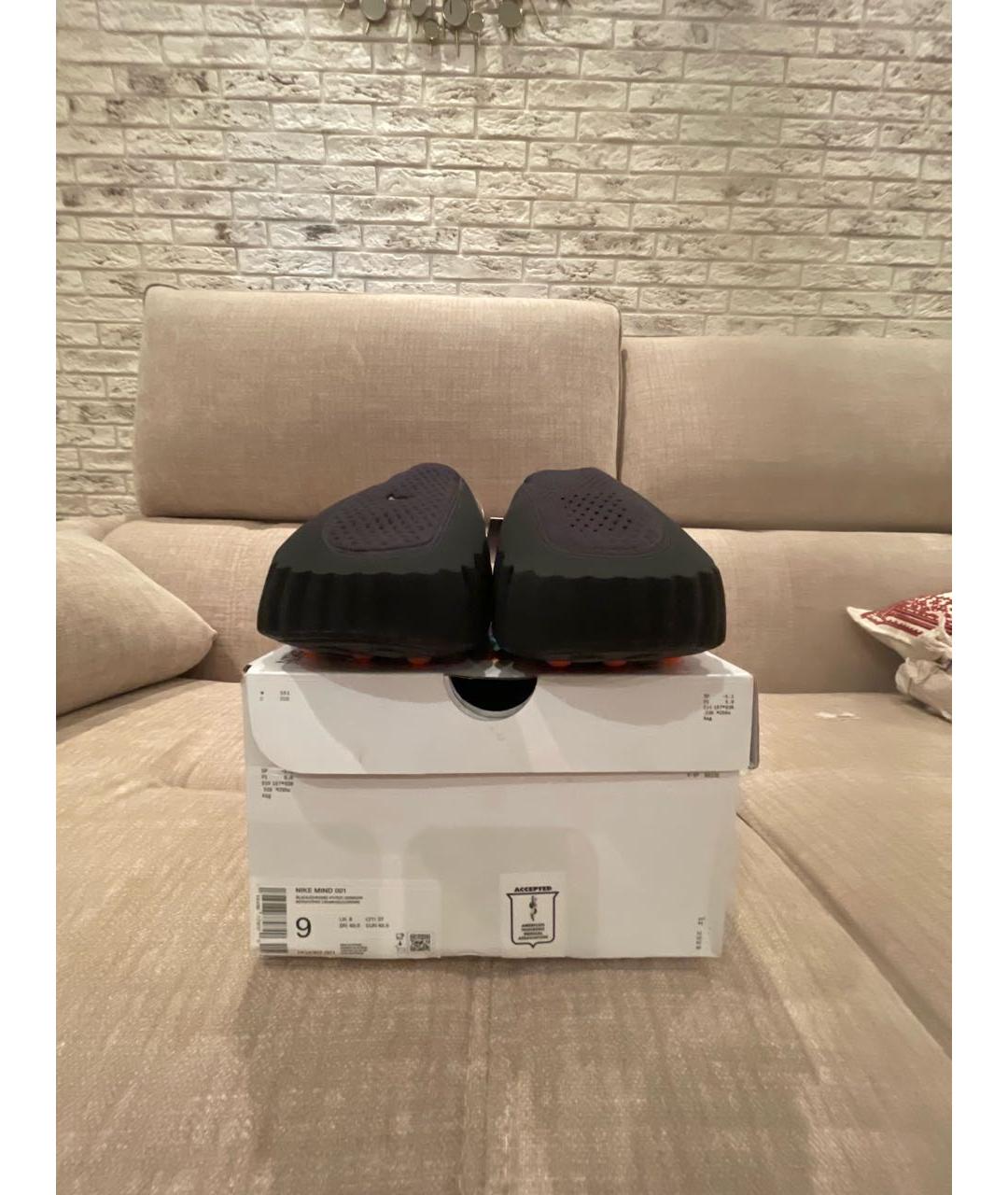 NIKE Черные резиновые шлепанцы, фото 2