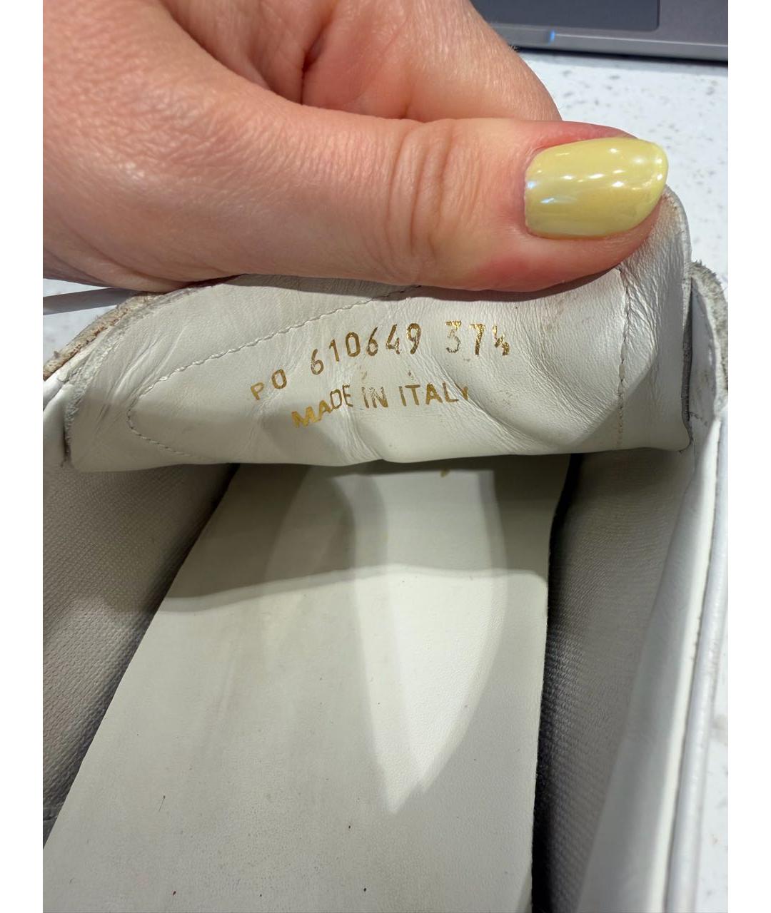 SAINT LAURENT Белые кожаные кеды, фото 6