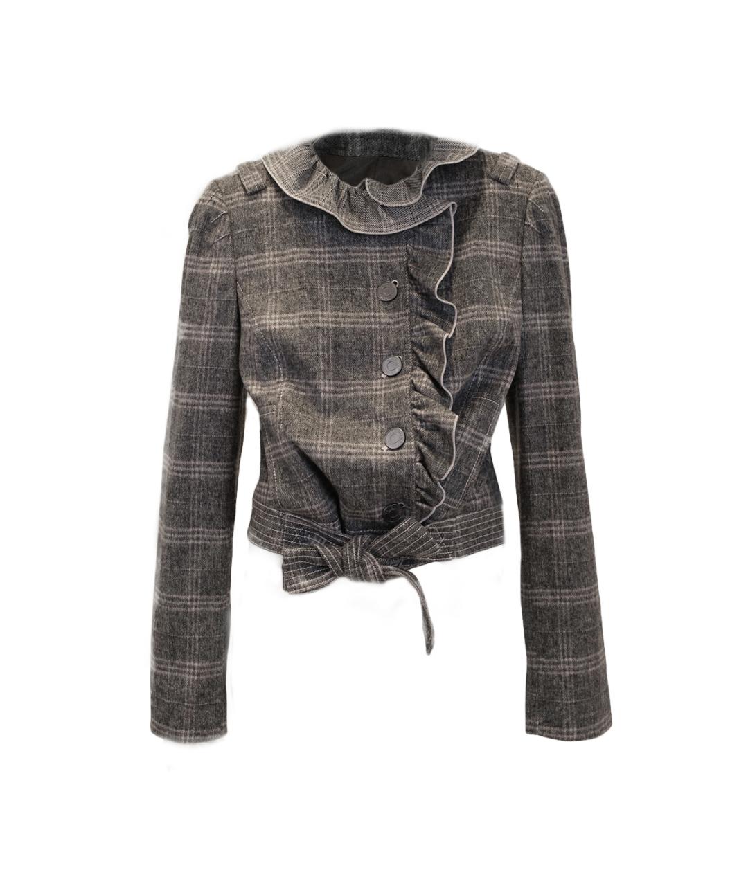 VALENTINO Серый шерстяной жакет/пиджак, фото 6