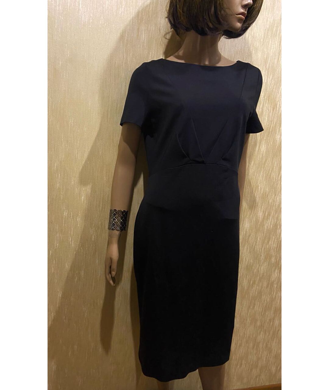 ESCADA Черное вискозное повседневное платье, фото 5