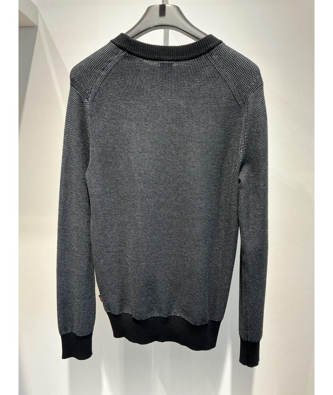 HUGO BOSS Антрацитовый хлопковый джемпер / свитер, фото 3