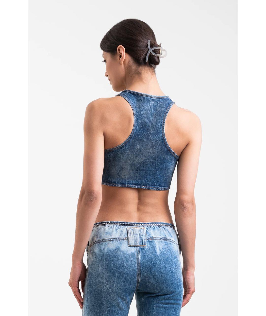 DIESEL Синяя хлопковая майка, фото 8