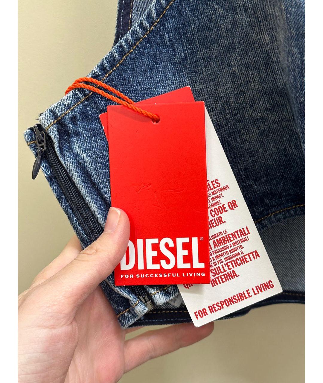 DIESEL Синяя хлопковая майка, фото 5