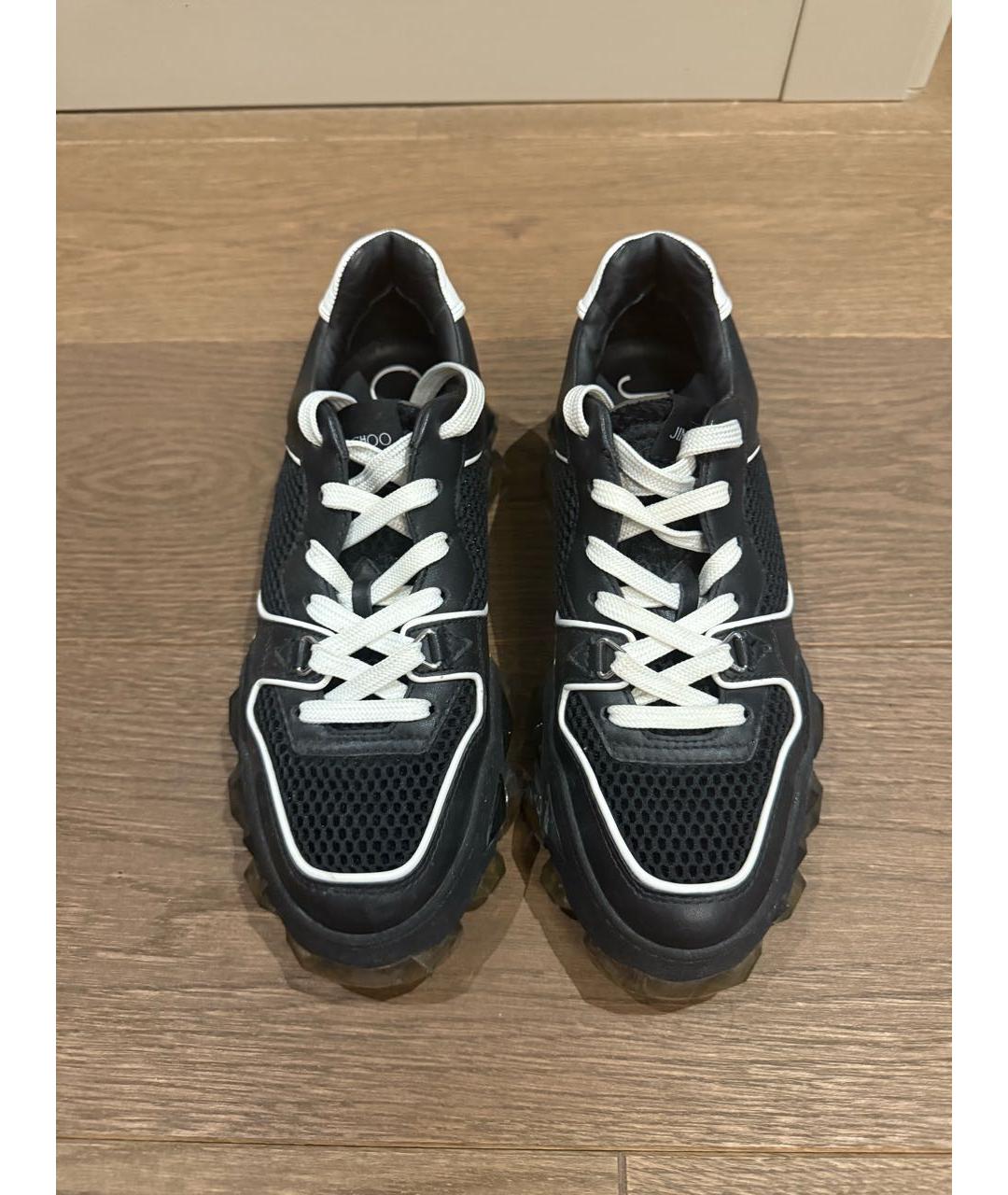 JIMMY CHOO Черные текстильные кроссовки, фото 2