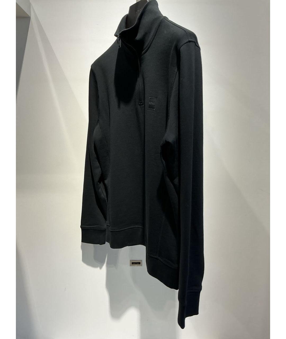 HUGO BOSS Черный хлопковый джемпер / свитер, фото 3