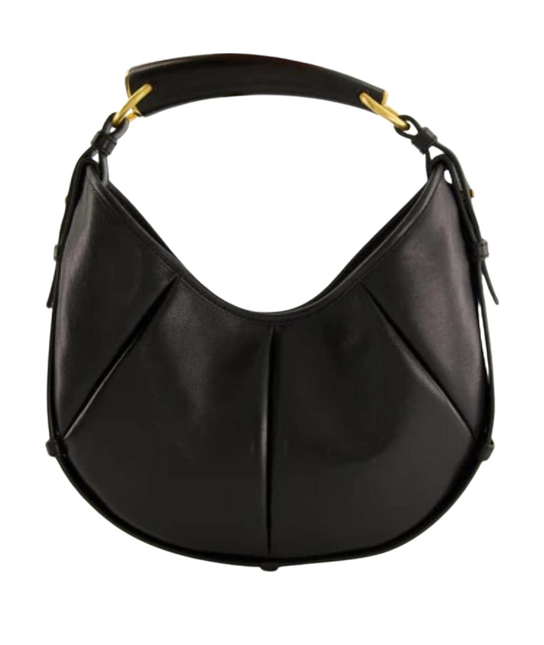 SAINT LAURENT Черная кожаная сумка с короткими ручками, фото 1