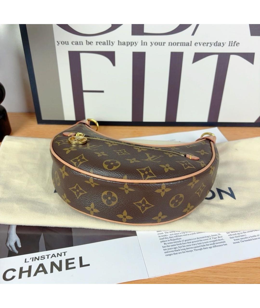 LOUIS VUITTON Коричневая сумка через плечо, фото 7