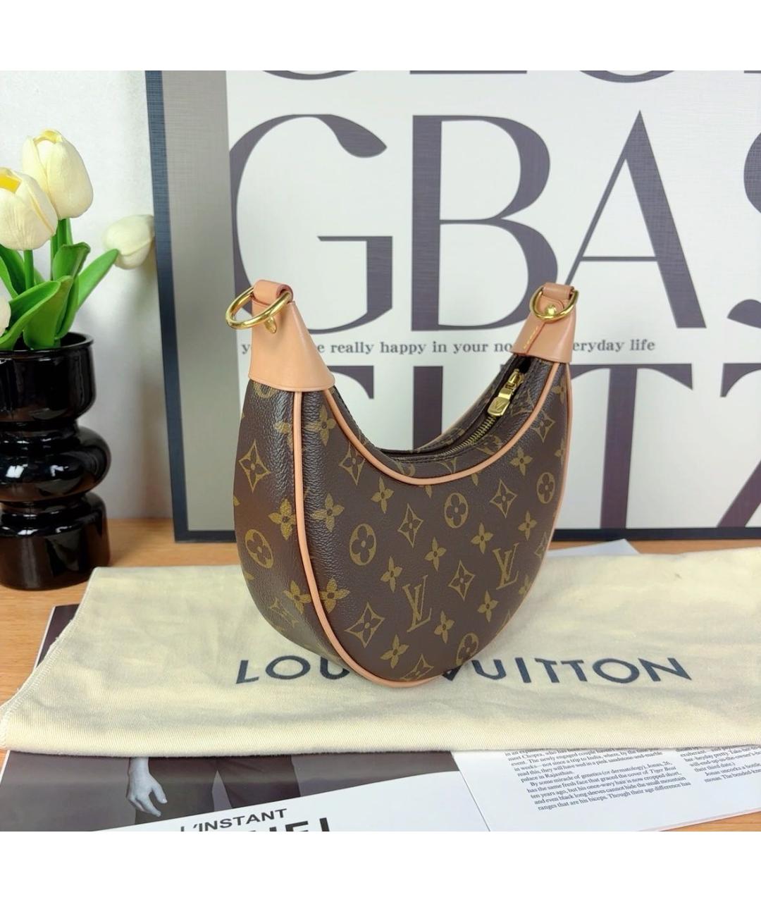 LOUIS VUITTON Коричневая сумка через плечо, фото 6