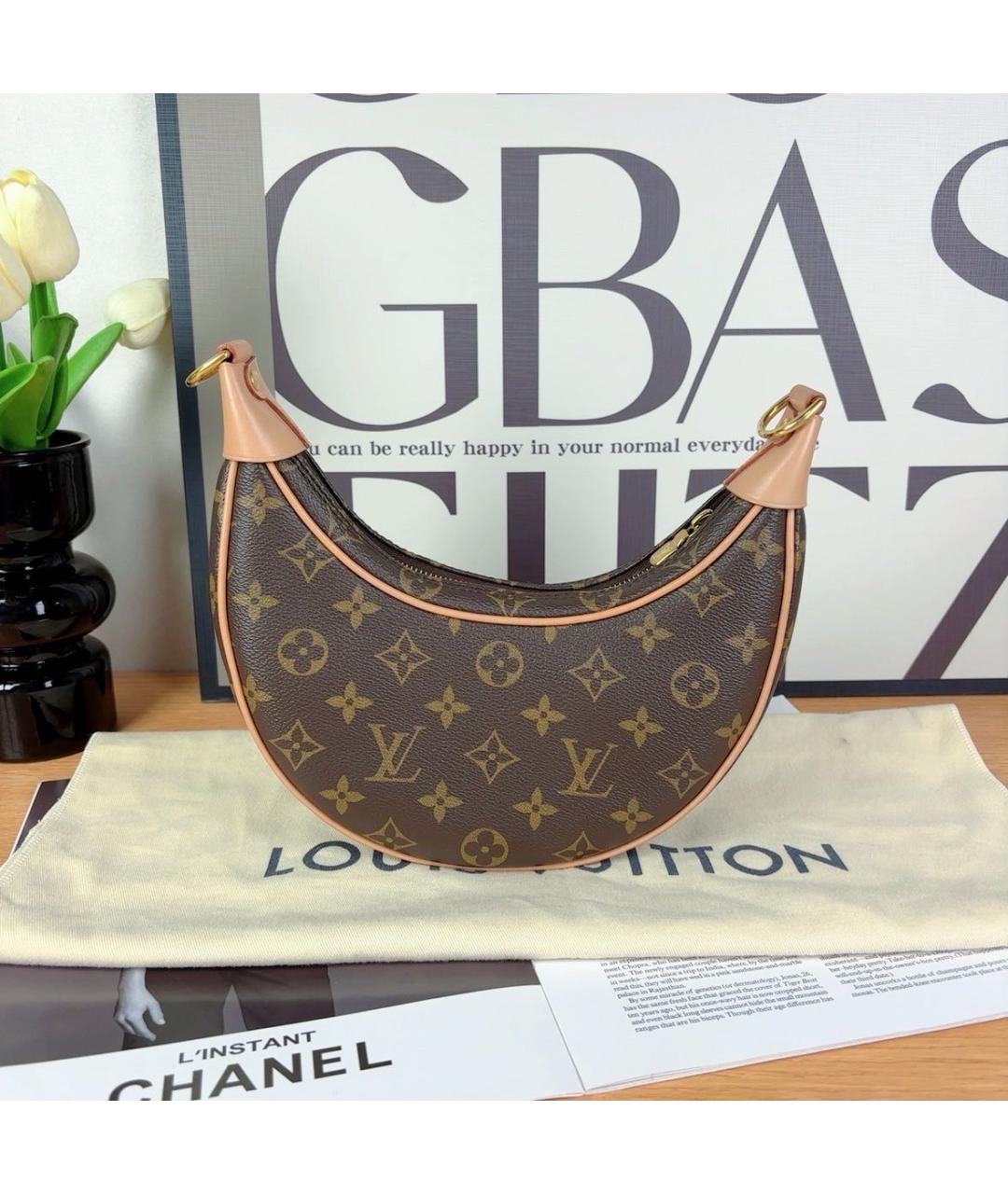 LOUIS VUITTON Коричневая сумка через плечо, фото 4