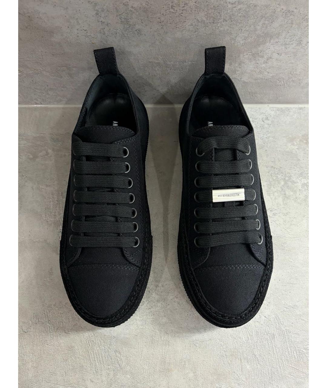 ANN DEMEULEMEESTER Черные кеды, фото 5