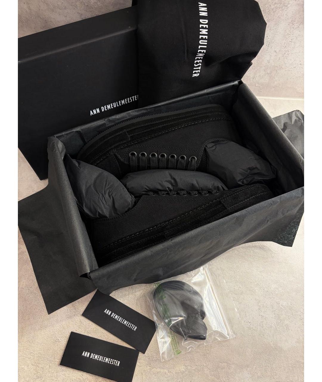 ANN DEMEULEMEESTER Черные кеды, фото 8