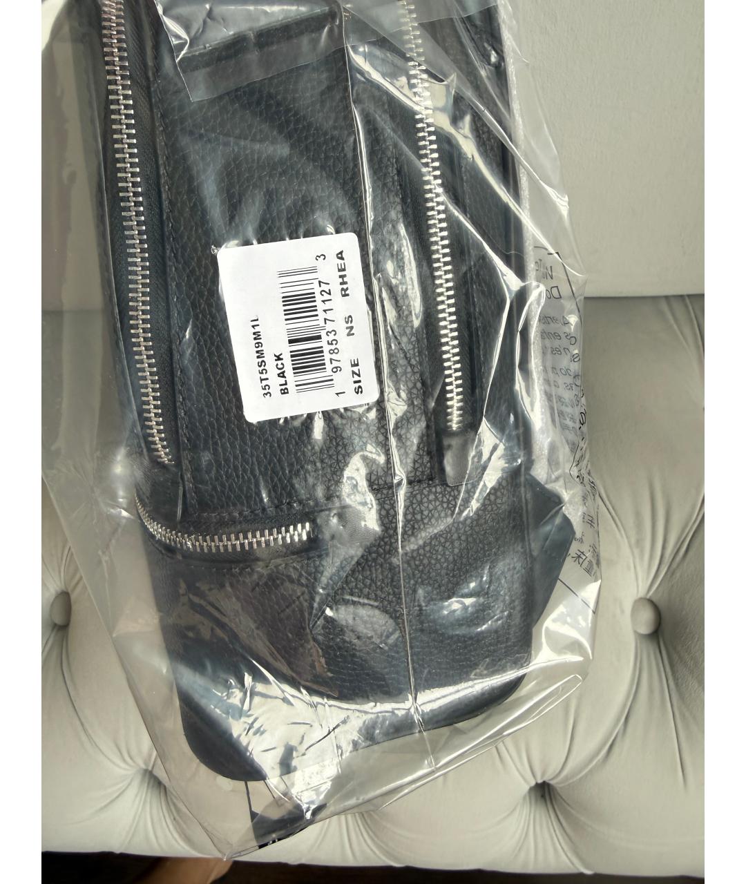 MICHAEL KORS Черный кожаный рюкзак, фото 9