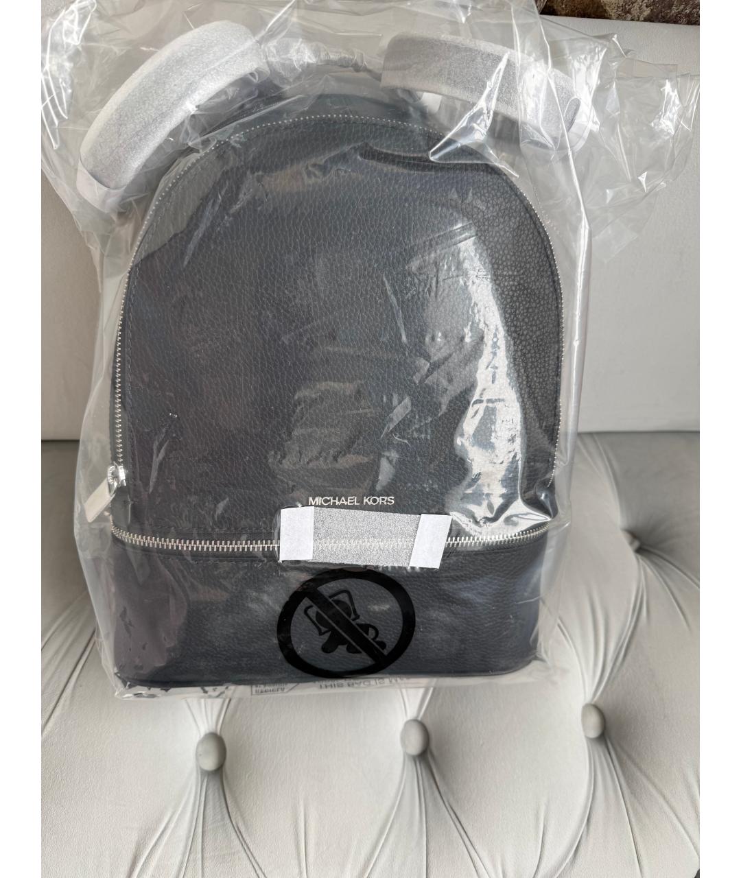 MICHAEL KORS Черный кожаный рюкзак, фото 6