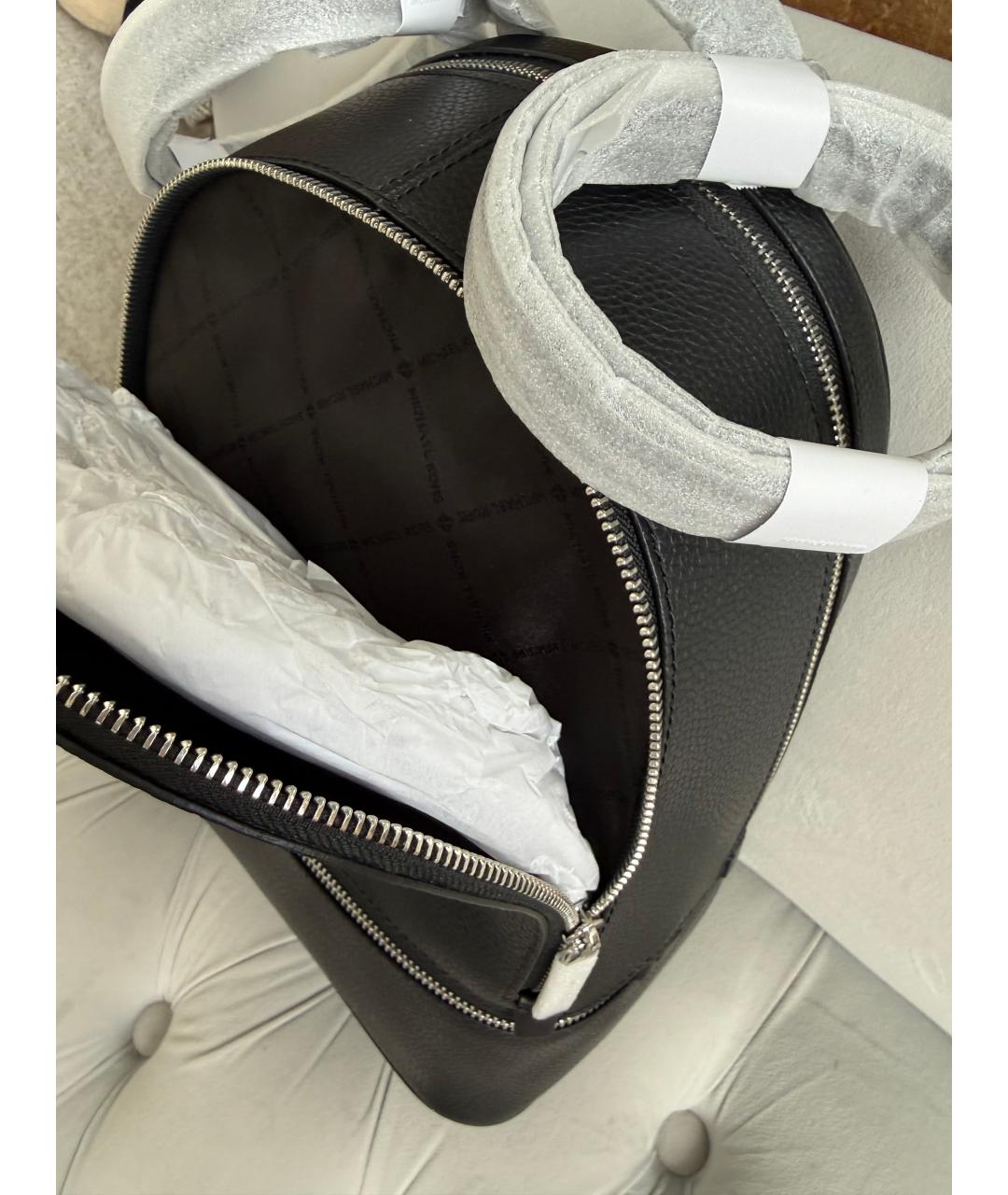 MICHAEL KORS Черный кожаный рюкзак, фото 5